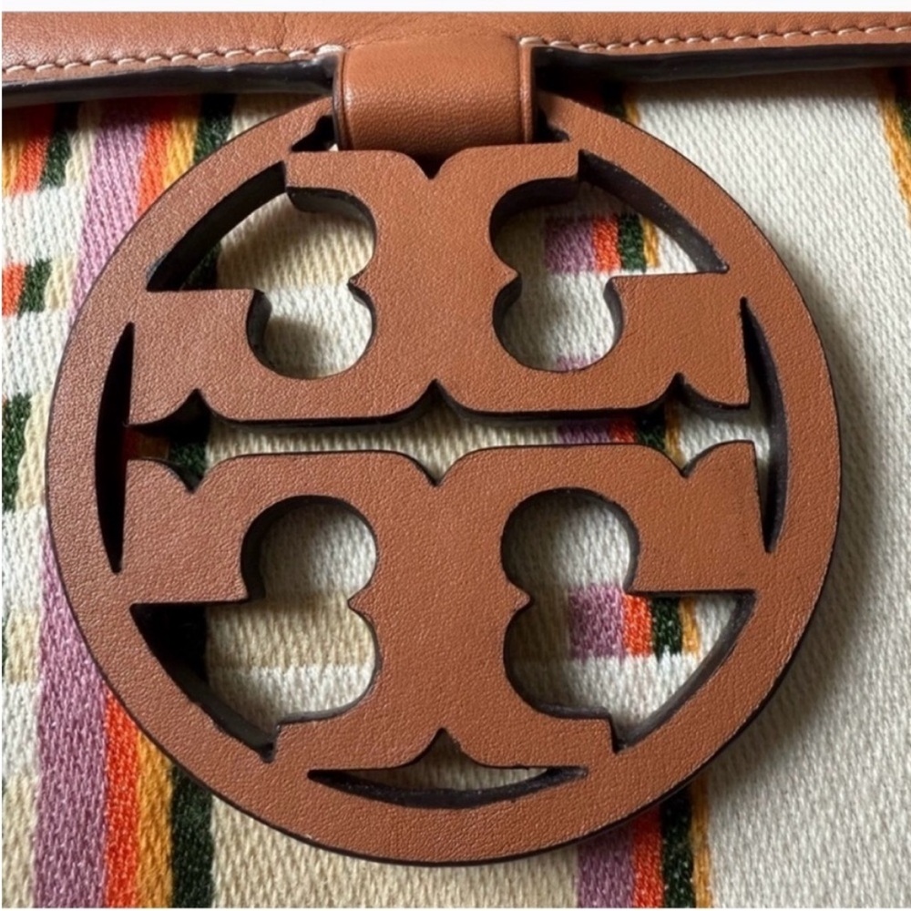 🆕- Tory Burch Miller Striped Plaid Double Weave Crossbody Bag. - Picture 3 of 13
